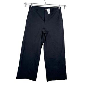 J.Crew‎ Wide-leg chino pants preppy high waist Black sz 12P